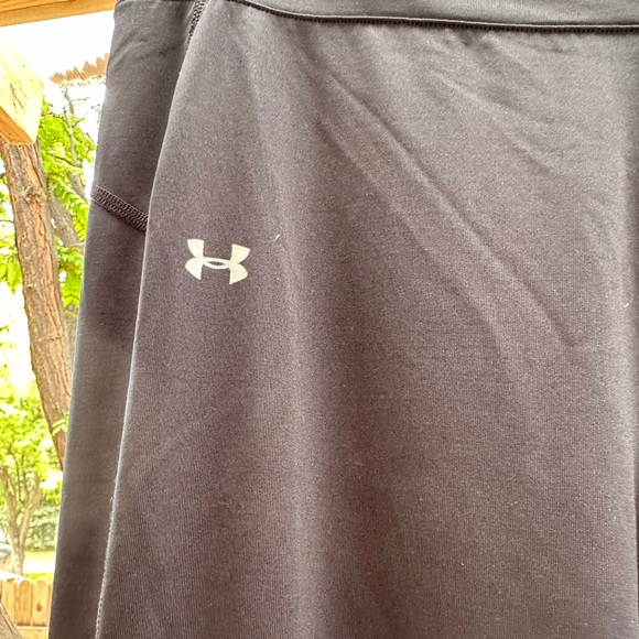 ⭐️ last Chance ⭐️ Under Armour Cropped Wide Leg Workout Black Pants Large - Picture 4 of 15